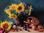 Still life with sunflowers