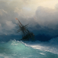 A ship on stormy seas