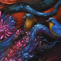 Birds and flowers