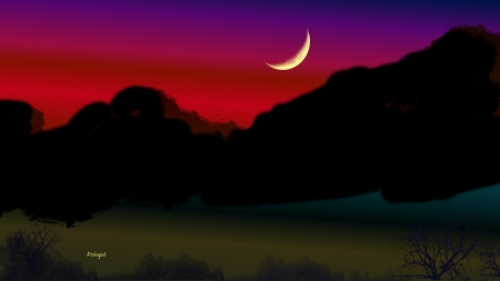 Pcologist-Eng-moors-collection-the-valley-at-eventide-1-qtr-moon - 1qtr moon, eng moors collection, pcologist, valley at eventide