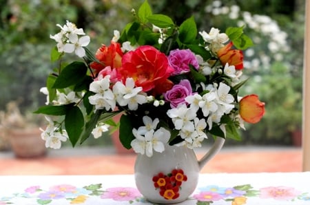 Still Life - vase, colors, flower, still life