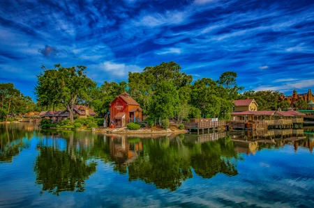 Disney Park - river, disney, nature, lake, park