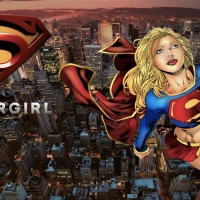 Supergirl Over City