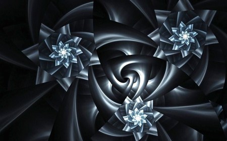 flower 445529.jpg - silver, flowers abstract