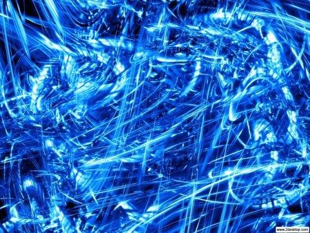 Blue Everywhere - 3d and cg, abstract, blue