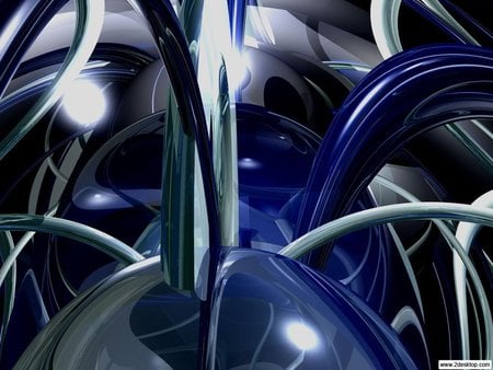 Blue Past - 3d and cg, abstract, blue