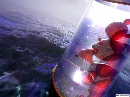 Red Objects - 3d and cg, abstract