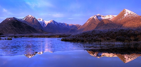 Nature Mountain With Reflection - warm, blue, amazing, beauty, lovely, cool, reflection, fascianting