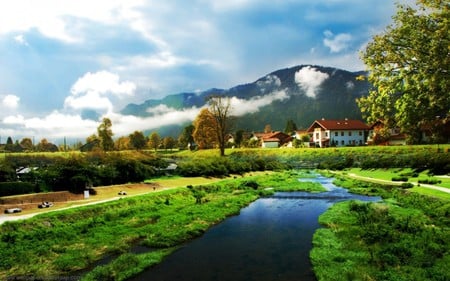 CALM VILLAGE - calm, mountains, village, beautiful