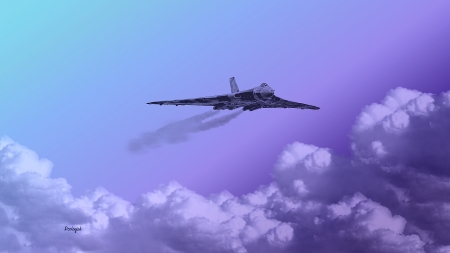 pcologist-vulcan-b2-in-the-twilight-on-his-way-home - in the twilight, on his way home, pcologist composition, vulcan b2