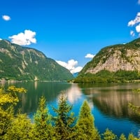 Landscape with mountain and lake