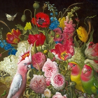 Still life with parrots