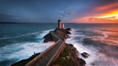 Petit Minou - 1848, sea, France, lighthouse