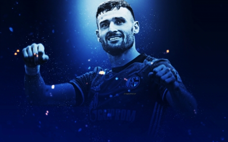 Daniel Caligiuri - blue, schalke04, german, schalke, fc schalke 04, bundesliga, schalke 04, soccer, sport, caligiuri, fc schalke, football, italian