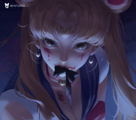 Sailor Moon - sailor moon, frumusete, manga, anime, 3q studio, girl, face