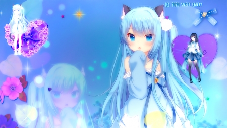 anime cute 2 blue