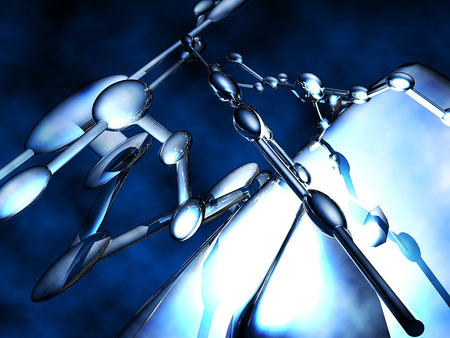 DNA Copy - 3d and cg, abstract, blue