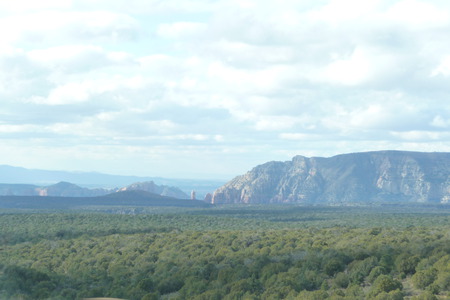 Mountains near Sunset Crater - arizona, mountains, valley, trees