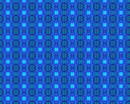 Blue Flower Tile Room - 3d and cg, abstract, blue