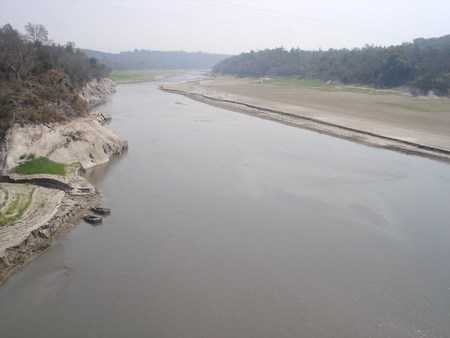 River - nature, sky, river, water, boat