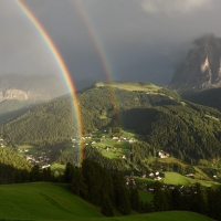 Rainbow over Dolomites, Austria