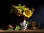 Still life with sunflowers