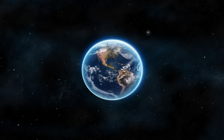 Earth - Blue, planet, Space, Earth