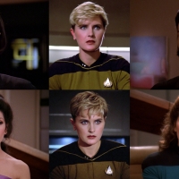 Marina Sirtis, Denise Crosby, and Michelle Forbes