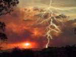 Lightning Storm at Sunset