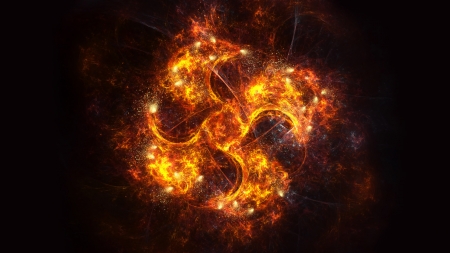 Fire Spinning Fan - abstract, 3d abstract, spinning fan, fire, flames