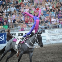 Young Cowgirl Trick Rider @ Rodeo