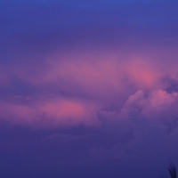 Sunset Reflection in the Clouds