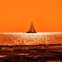 Sailing boat ocean