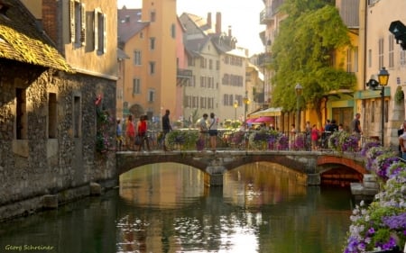 Annecy, France - France, town, houses, bridge