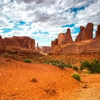 Red Desert Panorama Arches National Park