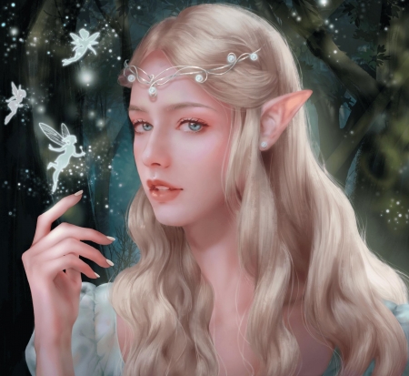 FAIRIES - blond, elf, fairies, female
