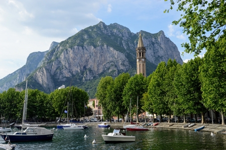 Lecco, Lombardy, Lake Como,Italy - lecco, nature, tower, cities, como, lake, mountains, italy