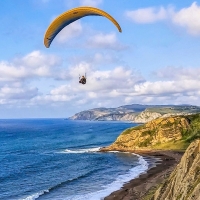 Paragliding over Coast