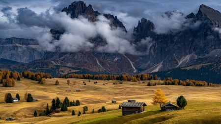 Mountains Under White Sky