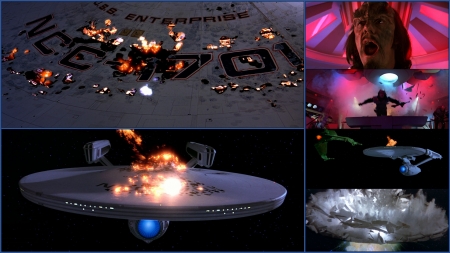 Self-destruct - Starship Enterprise, Klingons, Star Trek 3 The Search for Spock, Enteprise blowing up