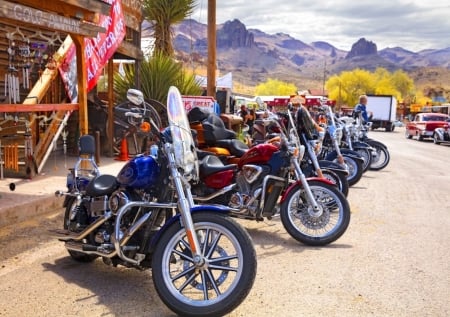 Rest Stop on Route 66 - motorbikes, route 66, photograph, america, usa