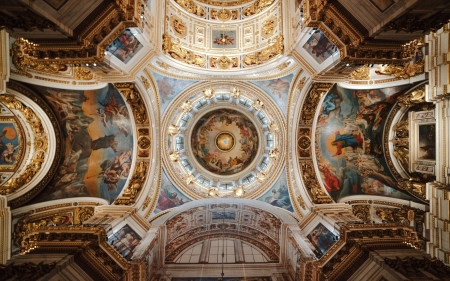Cathedral Dome - ceiling, dome, church, cathedral