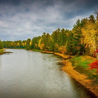 Autumn Riverbank State Park in New York City