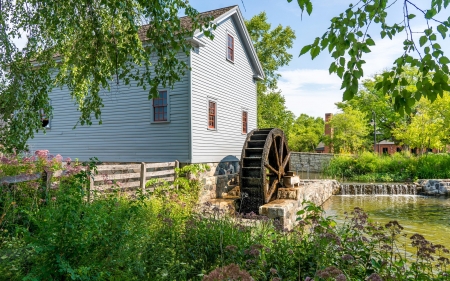 Loranger Gristmill - watermill, gristmill, America, building