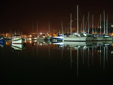 maltese marina night - maltese marina night, cool