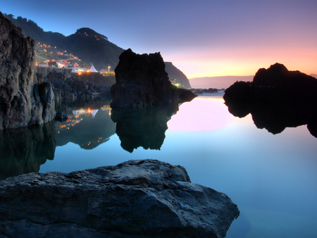 Portugal - portugal, cities, sun, sunset, sea, sunrise, coast