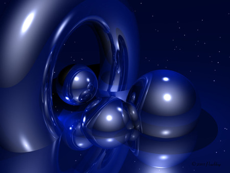 Lust Blue - abstract, 3d and cg, blue