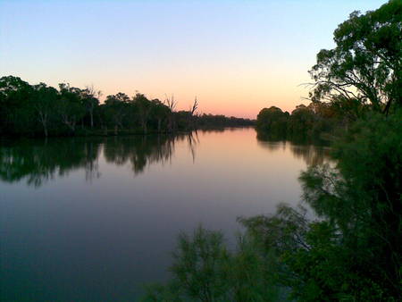 Murray River, Victoria Australia - river, sunset, water