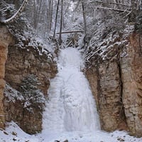 Frozen waterfall