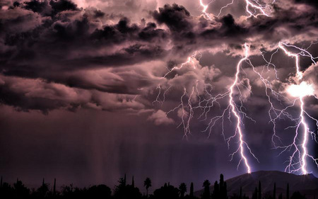 Lightning weather - nature, lightning